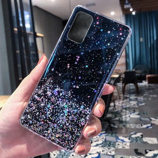 เคสโทรศัพท์มือถือลายกลิตเตอร์สําหรับ Samsung Galaxy Note 20 Ultra S 20 + S 10 Lite