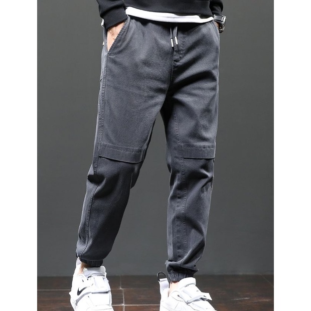 clothing-fashion-กางเกงขายาวผู้ชาย-กางเกงเอวยางยืดขาจั้ม-รุ่น-1012