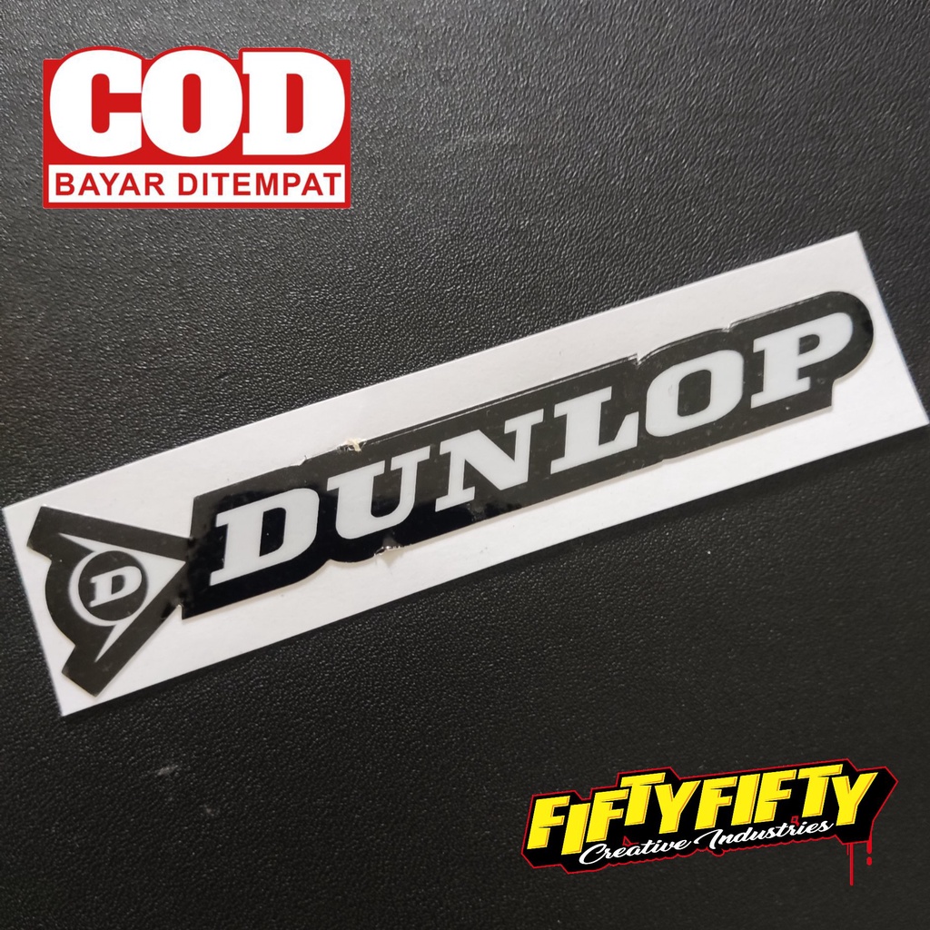 dunlop-สติกเกอร์เคลือบเงา-พิมพ์ลาย-สําหรับติดตกแต่งหมวกกันน็อค-รถจักรยานยนต์-รถยนต์