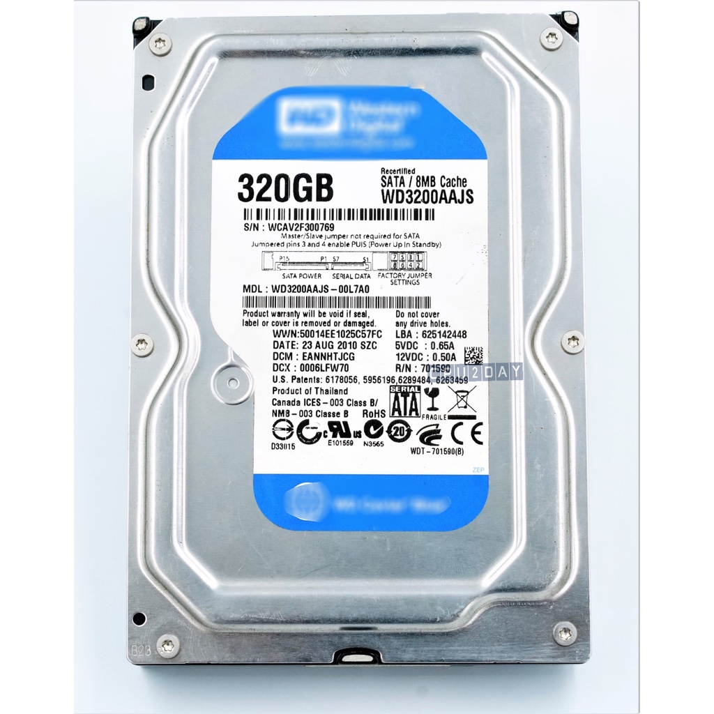 hdd-320gb-hard-disk-ฮาร์ดดิสก์-320gb-แถมสายsata-pc-คละยี่ห้อ-พร้อมส่ง-ส่งเร็ว-ประกันไทย-cpu2day