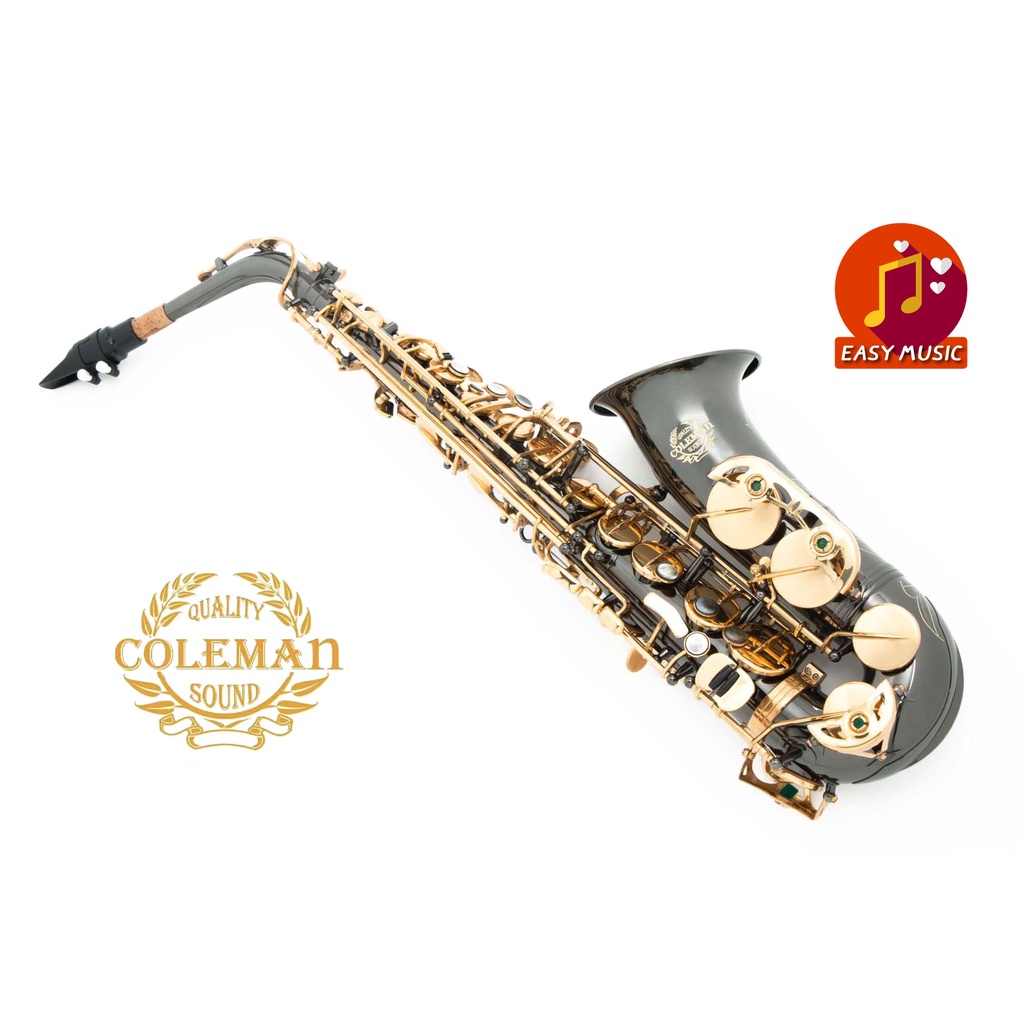 แซกโซโฟน-saxophone-alto-coleman-cl-338a-black-nickel-gold-bell