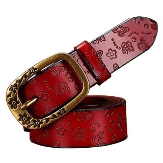 Butterfly Genuine Leather Belts Women  Strap Female Vintage PIN Buckle Floral  Fashion Strap Female Vintage PIN Buckle