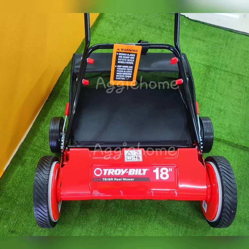 TROY-BILT รถตัดหญ้าแบบเข็น รถเข็นตัดหญ้าสนาม แบบไม่ใช้เครื่องยนต์ รุ่น 16 นิ้ว ไม่มีถุงเก็บหญ้า 18 นิ้ว มีถุงเก็บหญ้า
