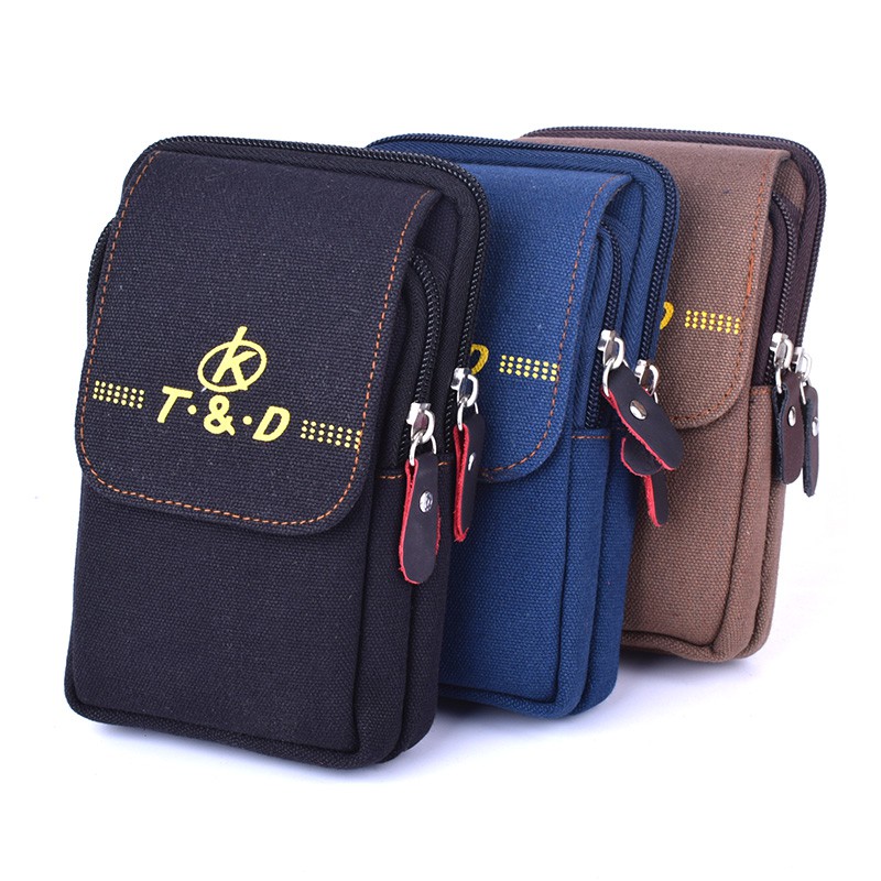 fin-1-กระเป๋าร้อยเข็มขัด-กระเป๋าคาดเอว-2068-สีกาแฟ-waist-belt-bag-wallet