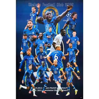 โปสเตอร์ เชลซี CHELSEA 2022 POSTER 24”X35” นิ้ว ฟุตบอล Football V3