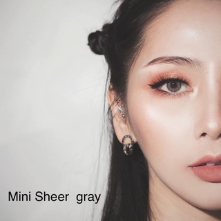 ✨ mini sheer gray (Kitty Kawaii) ขนาดมินิ mini ☀️กรองแสง uv ✔️เลนส์แท้จดทะเบียนถูกต้อง (บิ๊กอาย คอนแทคเลนส์ Bigeye