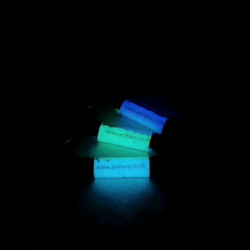 Ultra Glow in the Dark Keychain พวงกุญแจ อัลตร้ากรวดหินเรืองแสง ...