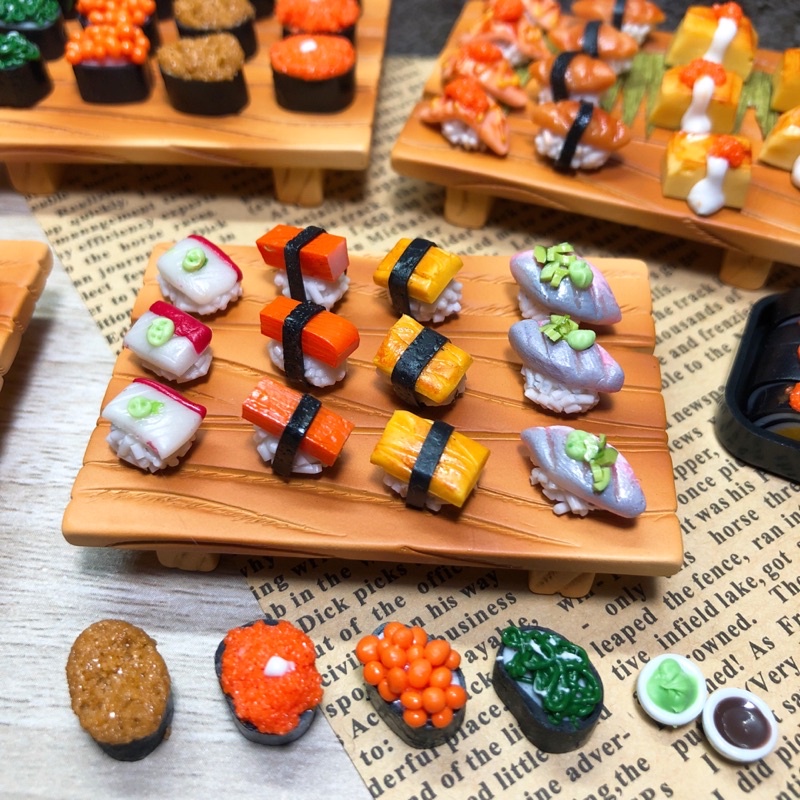 ภาพสินค้าซูชิ ซูชิจิ๋ว ซูชิดินปั้นจิ๋ว มีหลายแบบ ของจิ๋ว miniature อาหารจิ๋ว จากร้าน phonsudam บน Shopee ภาพที่ 8
