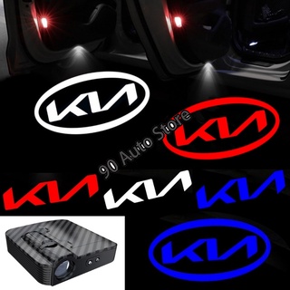 โคมไฟโปรเจคเตอร์ LED รูปโลโก้ KN KIA K2 K3 K5 KX7 สําหรับตกแต่งประตูรถยนต์