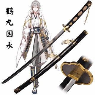 JAPAN ดาบซามูไร ดาบนินจา Samurai ดาบญี่ปุ่น คาตานะ KATANA SWORD ( HATTORIHANZO ) 9584-A สีดำ