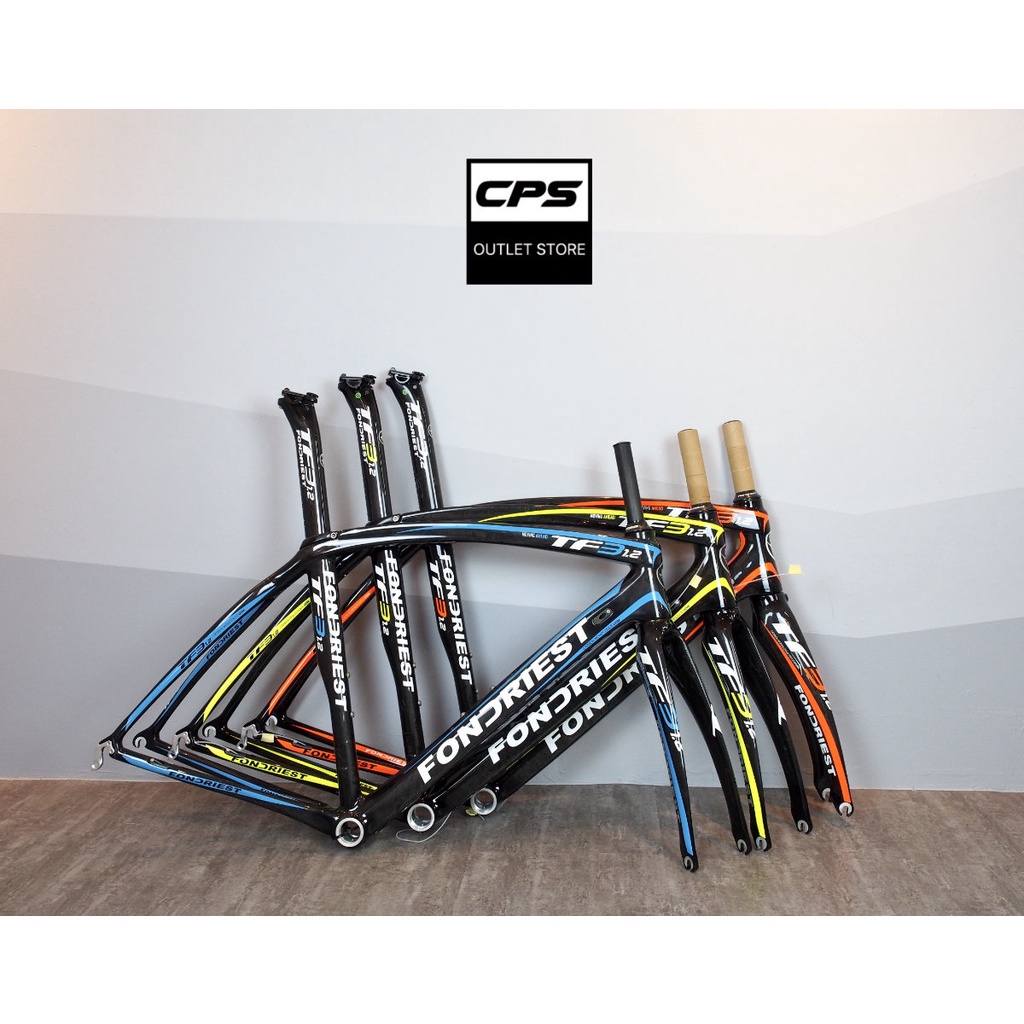 Fourche Carbone Fondriest TF3 1.2 Pour Vélo De Course - Noire/blanche - Diamètre 1.5"
