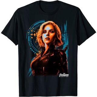 เสื้อยืดสีพื้นไซส์ใหญ่ Marvel Infinity War Black Widow Grunge Pose Graphic T-Shirt sale  black widow^&lt;z