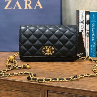 ZARA (Basic) mini Crossbody กระเป๋าสะพาย Look like Chanel Woc เเท้💯outlet