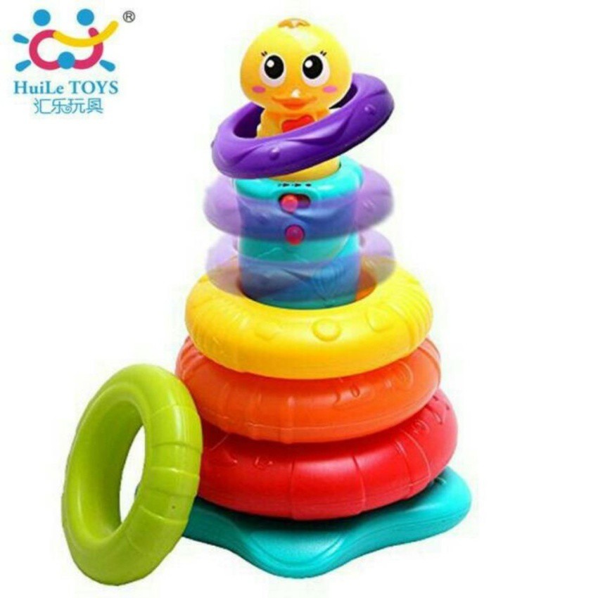 ของเล่นเสริมทักษะ-ห่วงเรียงดนตรีคุณหนูน้อย-stacking-rainbow-duck