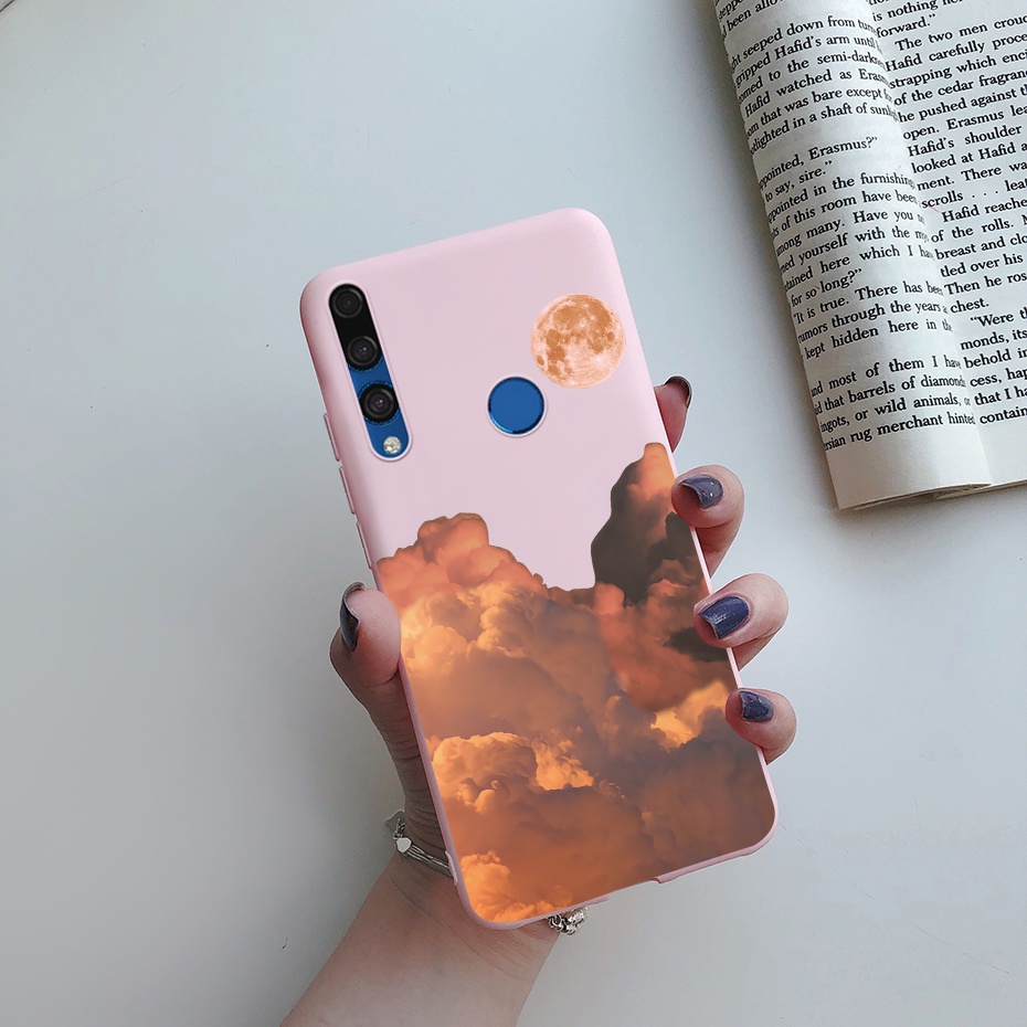 เคสซิลิโคนนิ่ม-ลายก้อนเมฆ-ดวงจันทร์-สําหรับ-huawei-y9-prime-2019-p-smart-2021-p30-pro