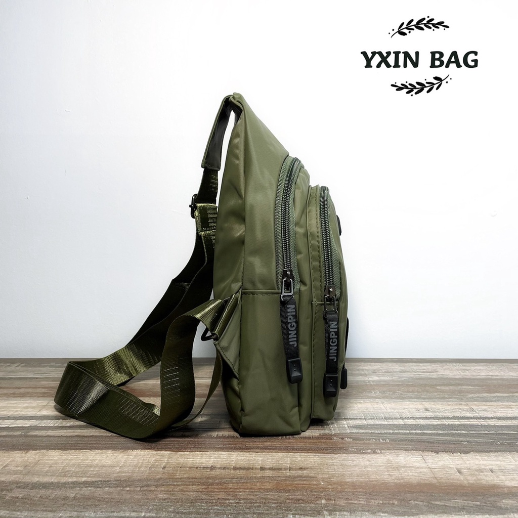กระเป๋าคาดอก-กระเป๋าสะพายไหล่ผู้ชาย-651-yxin-fashion-ผ้าไนลอน