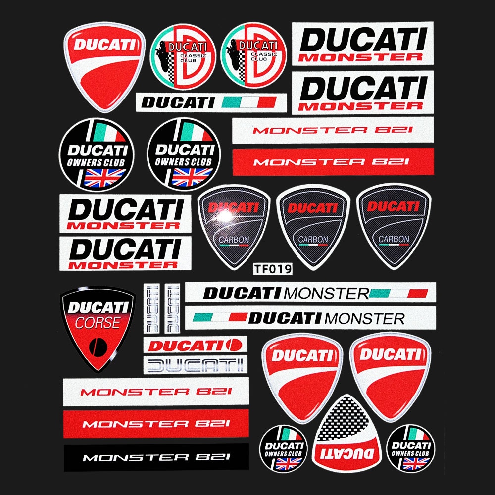 สติกเกอร์สะท้อนแสง-ducati-กันน้ํา-สําหรับติดตกแต่งถังน้ํามันรถจักรยานยนต์-ducati-monster-795-796-821-1200s