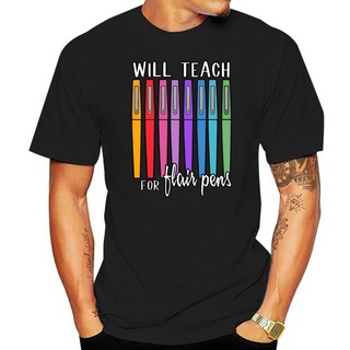 เสื้อยืด พิมพ์ลาย Will Teach For Flair PensS-5XL