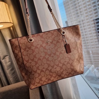 COACH F1565 MARLIEE TOTE IN SIGNATURE CANVAS