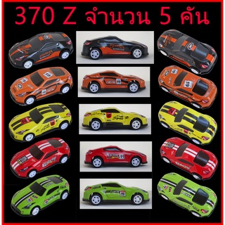 รถของเล่น 5 คัน โมเดลรถแข่ง โมเดลรถเหล็กเบา 1:72 มีลาน ขนาด 6.8 cm