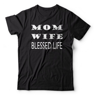 ขายดี!ขายดี เสื้อยืด พิมพ์ลาย Mom Wife Blessed Life Gift DKflfg95MAibbf13S-5XL