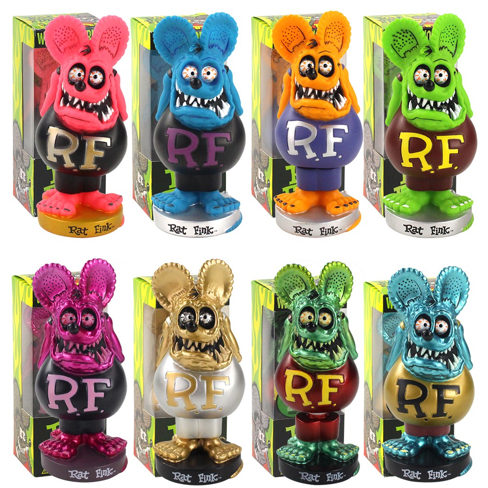 8 รูปแบบ RAT FINK Bobblehead ตุ๊กตา Crazy Mouse Action Figure Ratfink ...
