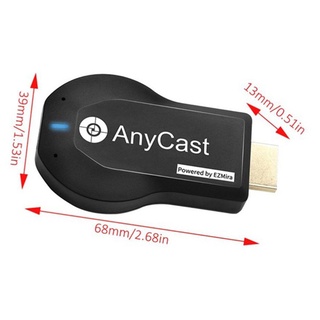 ดองเกิลรับสัญญาณทีวีไร้สาย 1080P WiFi สําหรับ AnyCast M2 Plus Airplay 1080P HDMI TV Stick