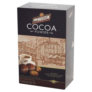 VAN HOUTEN COCOA POWDER 400G.แวน ฮูเต็น 400กรัม โกโก้ผง 100%.