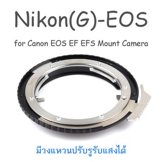 ภาพขนาดย่อของภาพหน้าปกสินค้าAdapter for Nikon F Mount Lens ปรับรูรับแสงได้ Nikon-EOS, Nikon-EOSM, Nikon-EOSR, Nikon-FX, Nikon-M4/3, Nikon-NEX จากร้าน fotostuff บน Shopee