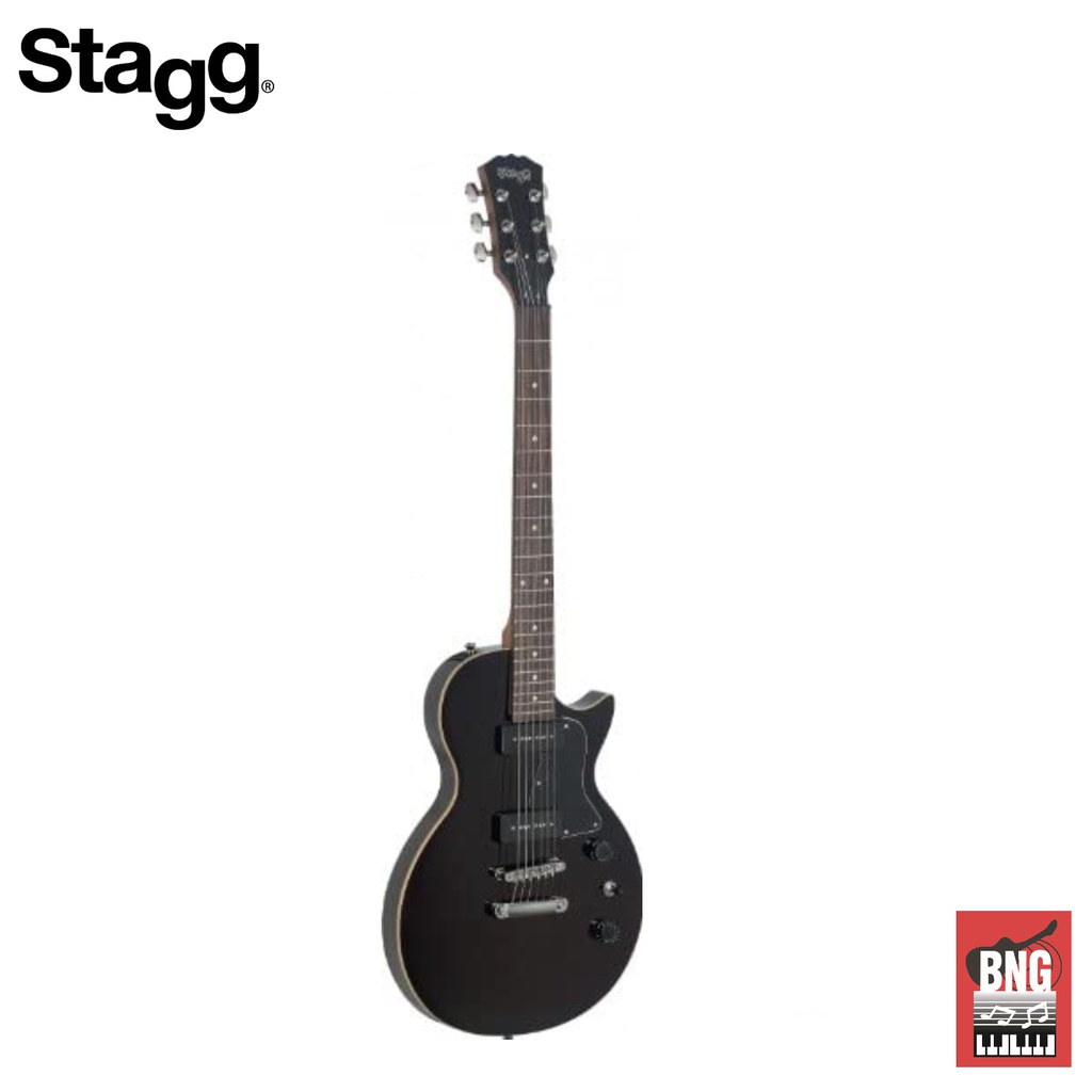 stagg-sel-p90bk-lp-style-electric-guitar