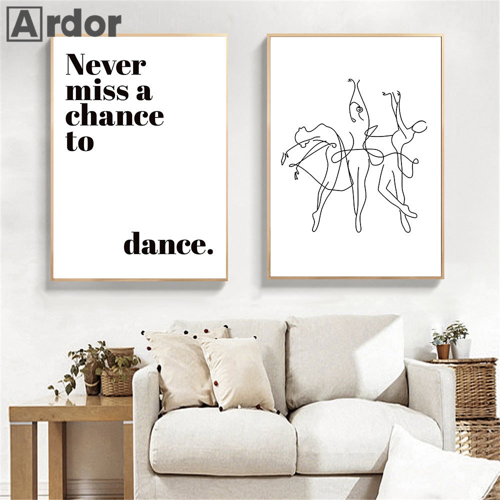 โปสเตอร์ผ้าใบ-พิมพ์ลาย-never-miss-a-chance-to-dance-สําหรับตกแต่งบ้าน