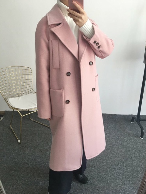 pre-order-pink-woolen-double-breasted-coat