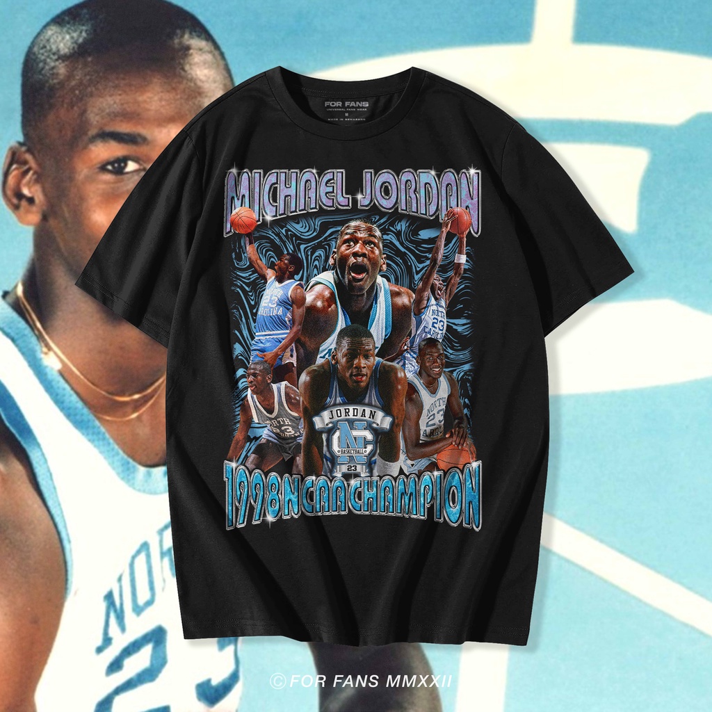 เสื้อยืด-ลายบาสเก็ตบอล-north-carolina-michael-jordan-b23