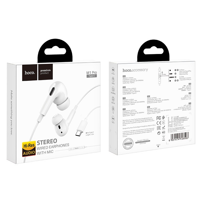 m1-pro-original-series-wired-earphones-with-mic-1-2m-elastic-cable-audio-plug-for-type-c