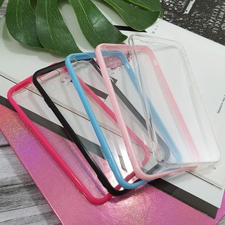 SAMSUNG A9PRO/J7PRIME/VIVO Y20/V20PRO/Y12/17/Y19/V5/V9/Y62Y71เคสนิ่มหลังแข็ง เคสขอบสี