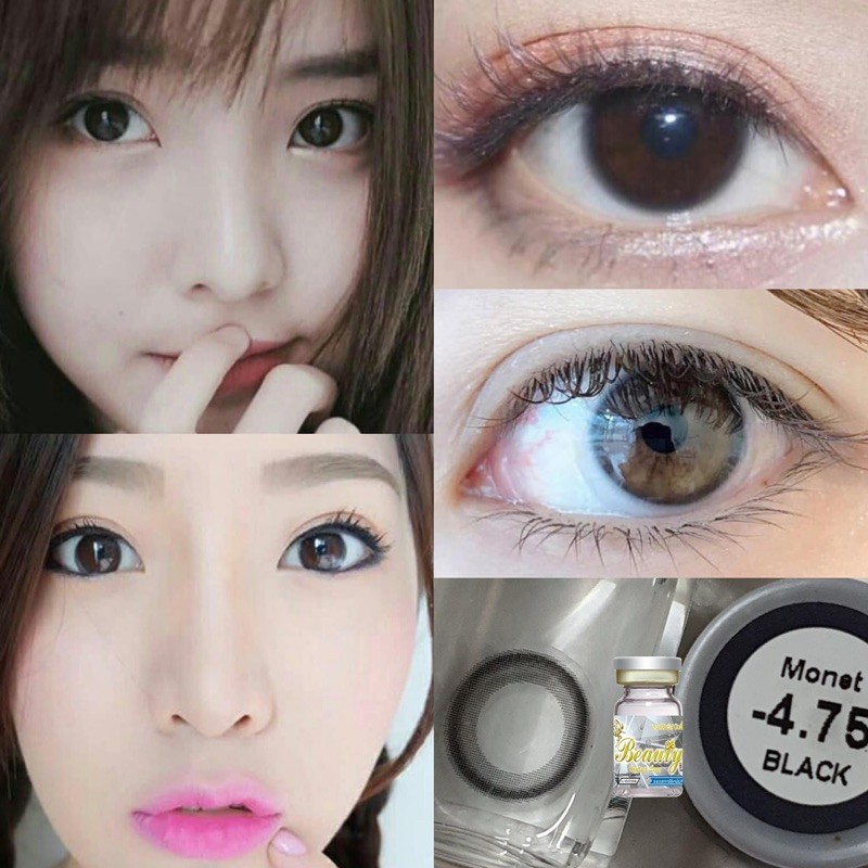 คอนแทคเลนส์-monet-black-beautylens-มีค่าสายตาสั้น-50-1000-สีดำขนาดมินิธรรมชาติมาก