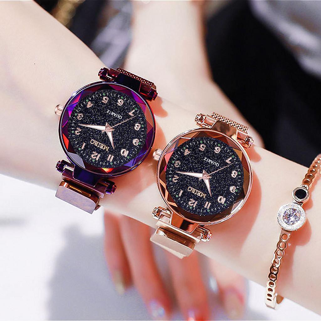 ภาพสินค้า88002นาฬิกาผู้หญิง Korea Style นาฬิกา ข้อมือ แฟชั่น สวย ดวงดาว ระยิบระยับ หน้าปัดกว้าง เห็นตัวเลขชัด จากร้าน cyshop168 บน Shopee ภาพที่ 8