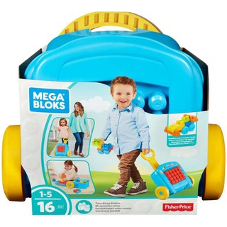 Mega Bloks FLT37 Building Basics Take-Along Builder (16 Pcs) ตัวต่อขนาดใหญ่ สำหรับเด็กอายุ 1+ ขวบ