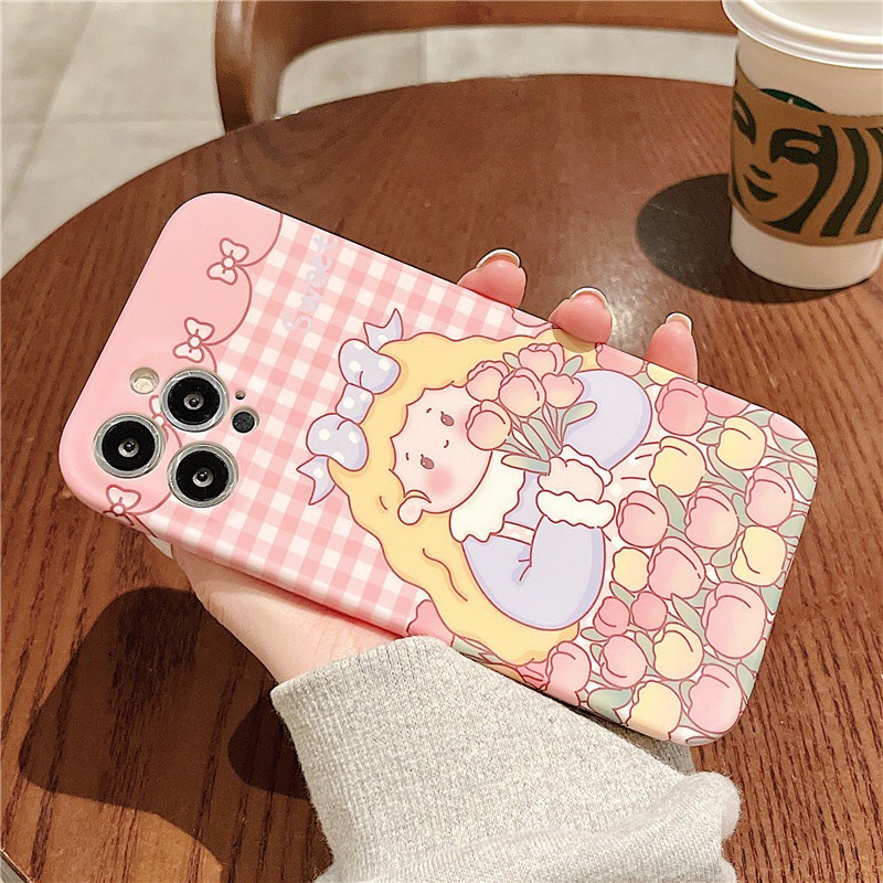 พร้อมส่งในไทย-เคสโทรศัพท์-เคส-เคสมือถือ-เคส-tpu-เคสนิ่ม-เด็กหญิงช่อทิวลิป-tpu-r1740