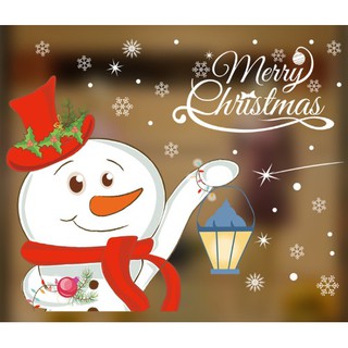 Transparent wall sticker สติ๊กเกอร์ติดผนัง Merry Christmas XH7228(กว้าง85cm.xสูง85cm.)