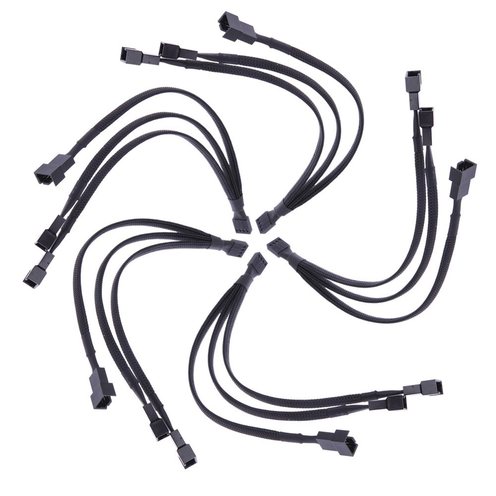 4-pin-pwm-fan-cable-1-to-3-ways-splitter-สายเคเบิ้ลขยายสีดำ