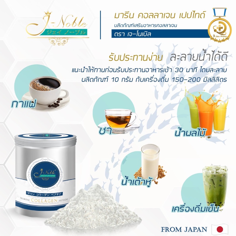 ภาพสินค้าJ-Noble Jnoble Dipeptide Collagen เจโนเบิล ไดเปปไทด์ คอลลาเจน Type1 Type 2 *ส่งเร็วใน 24 ชม.** จากร้าน nnshop651 บน Shopee ภาพที่ 3