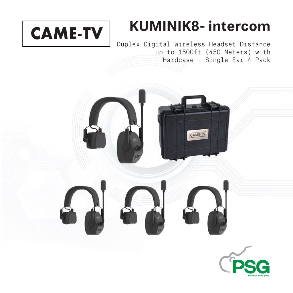 Montgomery Hollywood film CAME-TV KUMINIK8- Intercom Duplex Digital Wireless Headset Distance up to  1500ft (450 Meters) Ear 4 Pack | Shopee Thailand