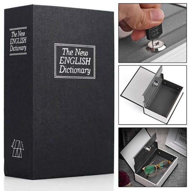 Dictionary Book Secret Hidden Safe Key Lock Cash Money Jewellery Locker ...