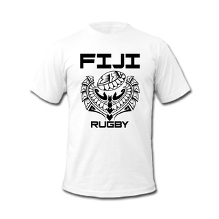 เสื้อยืดผ้าฝ้ายพิมพ์ลายขายดี เสื้อเชิ้ตแขนสั้นลําลอง พิมพ์ลาย Fiji Rugbys Sevens Championships Tattoo Ball สไตล์ฮาราจูกุ