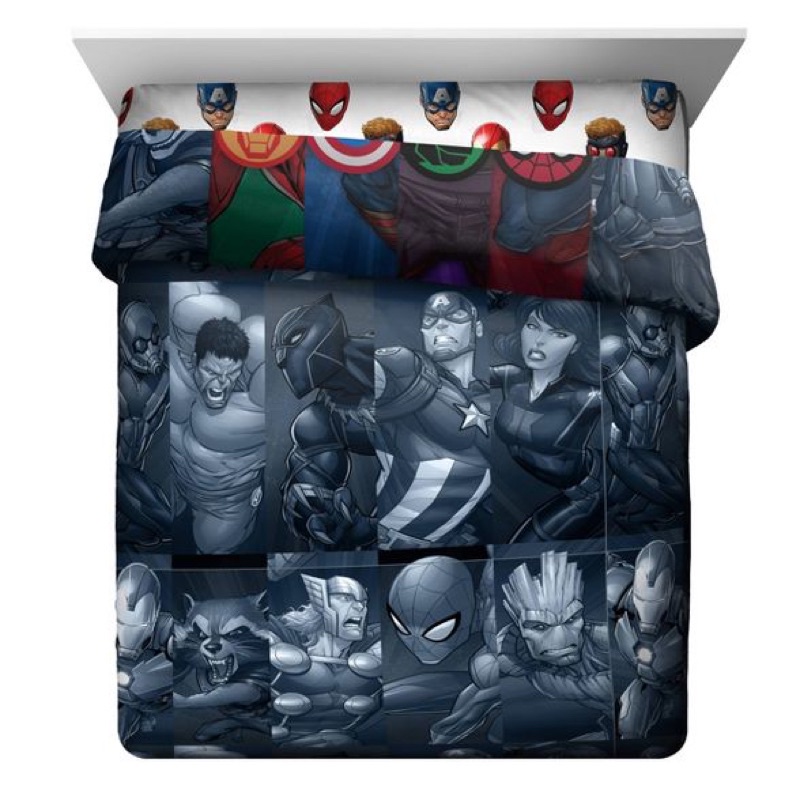 ผ้านวมใช้ได้-2-ฝั่งของแท้นำเข้าจาก-usa-ยี่ห้อ-marvel-avengers-twin-reversible-comforter