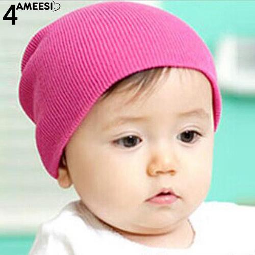 เด็กแรกเกิดทารกเด็กสาวเด็กอ่อนฤดูหนาวอบอุ่นที่อบอุ่นถักโครเชต์-cap-หมวก-beanie