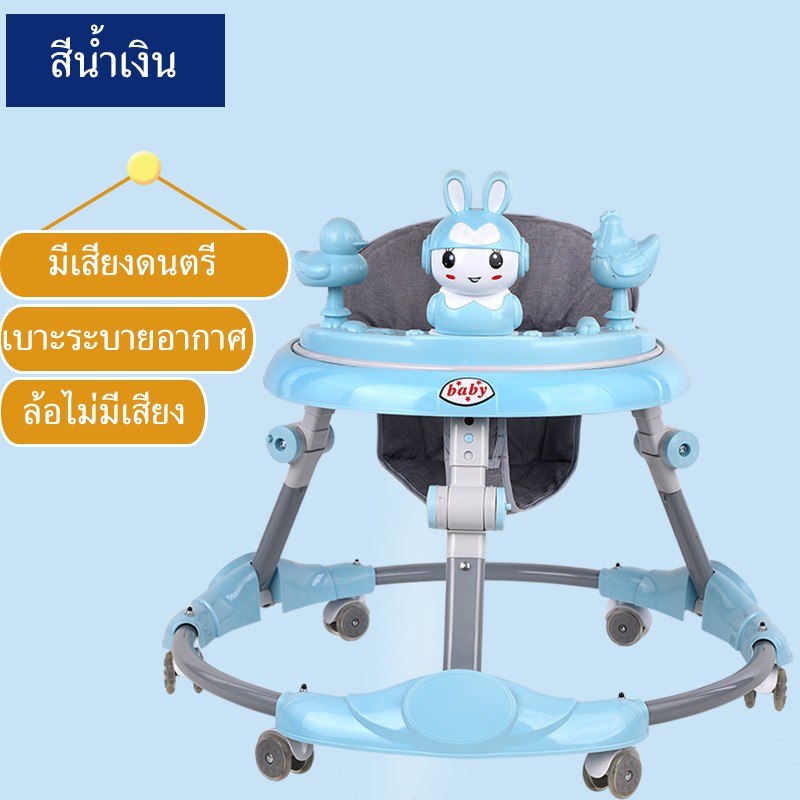 ภาพสินค้ารถหัดเดินเด็ก มีเพลง มีไฟ รถกลม baby walker หน้าแมว ขาปรับความสูงได้ 2 ระดับ จากร้าน wuda6677 บน Shopee ภาพที่ 3