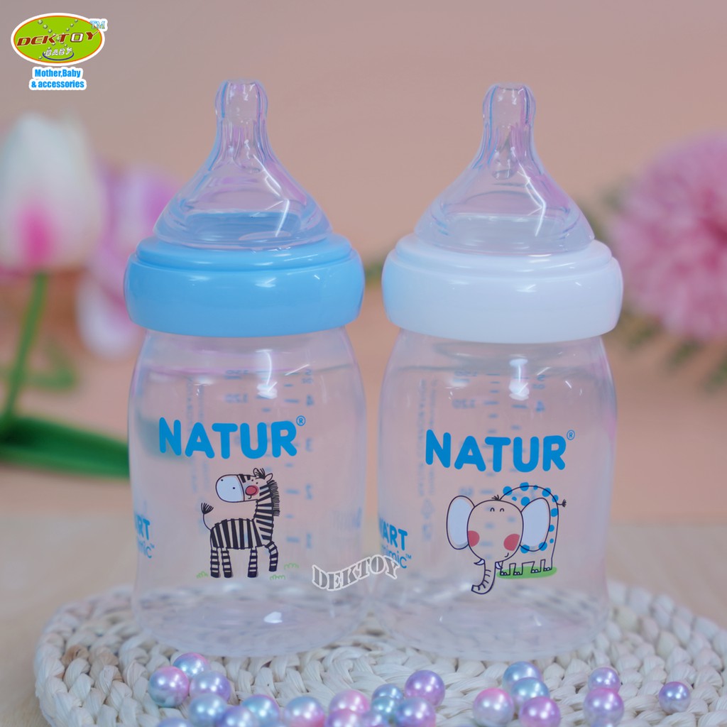 natur-เนเจอร์-ขวดนมเนเจอร์สมาร์ทไบโอมิมิค-pp-5-ออนซ์-ม้าลายกับช้างน้อย-80281