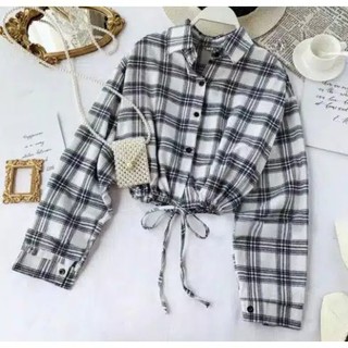 Jeline - KEM Glarin PLAID SHIRT / PLAID SHIRT / Tops HITS เสื้อยืดลายสก๊อต